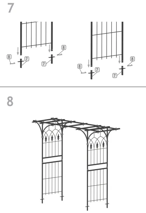 COSTWAY OP70523 Garden Arch Arbor - fig6