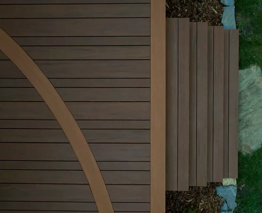 TIMBER TECH Classic Brown Grooved Edge Scalloped Composite Deck Board - Figure 1