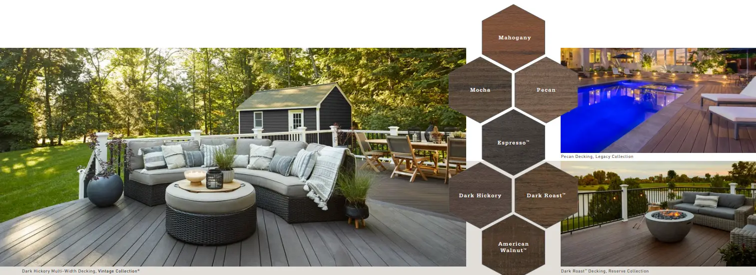 TIMBER TECH Classic Brown Grooved Edge Scalloped Composite Deck Board - Figure 10