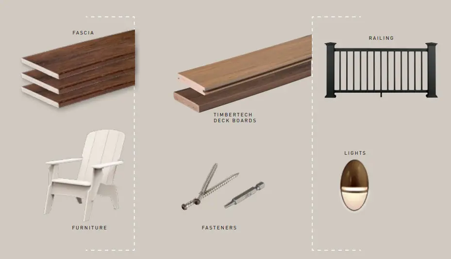 TIMBER TECH Classic Brown Grooved Edge Scalloped Composite Deck Board - Figure 22