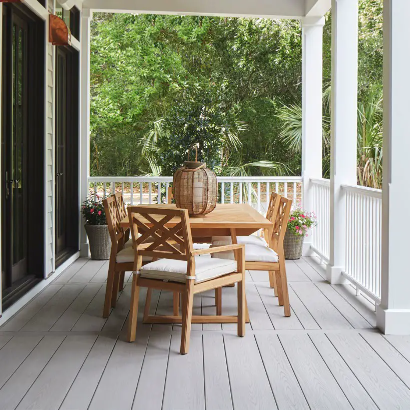 TIMBER TECH Classic Brown Grooved Edge Scalloped Composite Deck Board