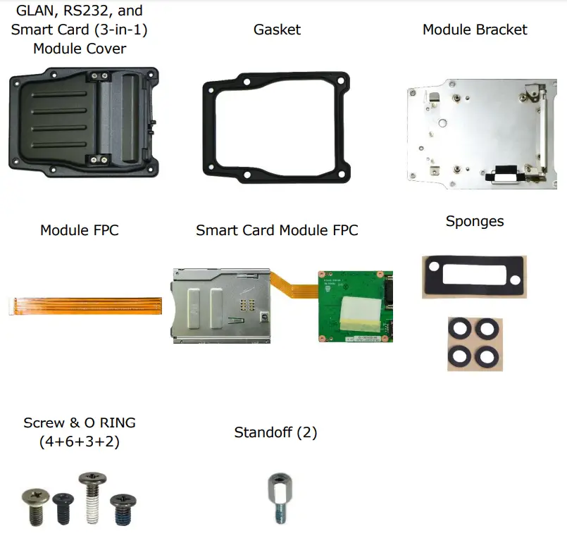 DURABOOK R11 Rugged Tablet Expansion Modules with GLAN RS232 Smart Card - Package Contents