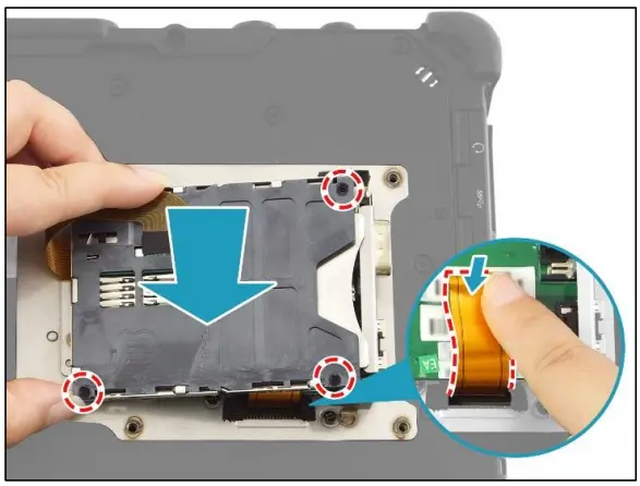 DURABOOK R11 Rugged Tablet Expansion Modules with GLAN RS232 Smart Card - fig 12