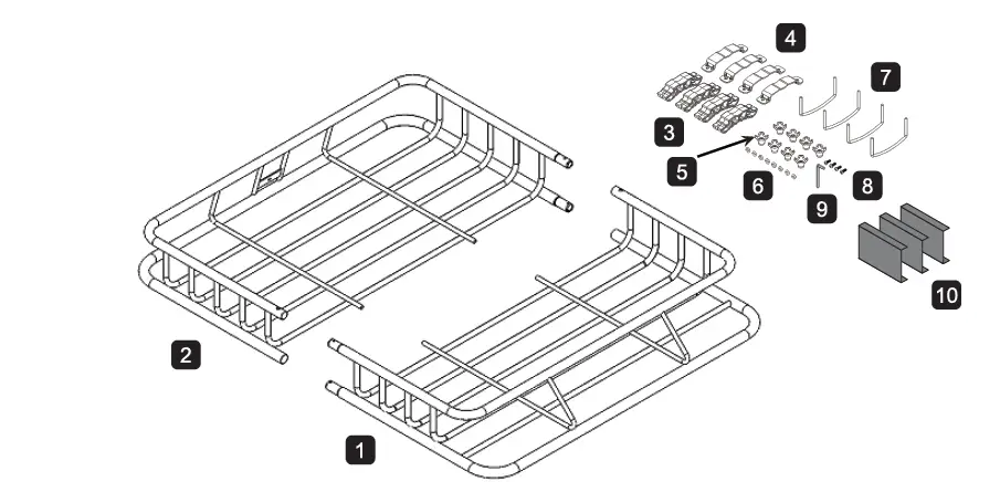 CURT B00JF5LRN0 Cargo Basket Carrier 1