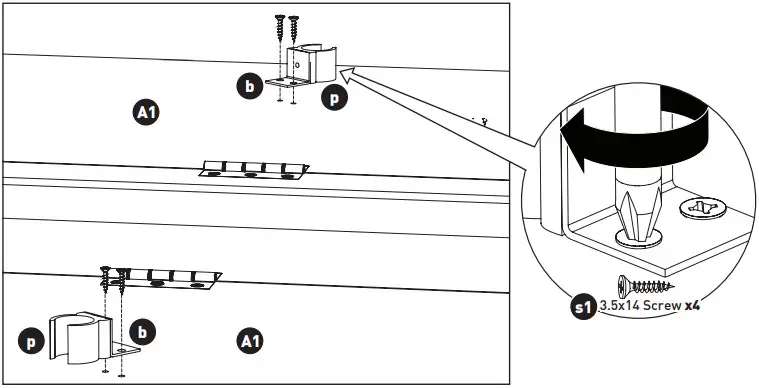 Arrow DIXIE 3401 CUTTING TABLE - Attach plastic support tube