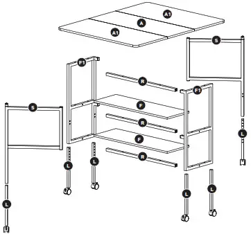 Arrow DIXIE 3401 CUTTING TABLE -Parts List