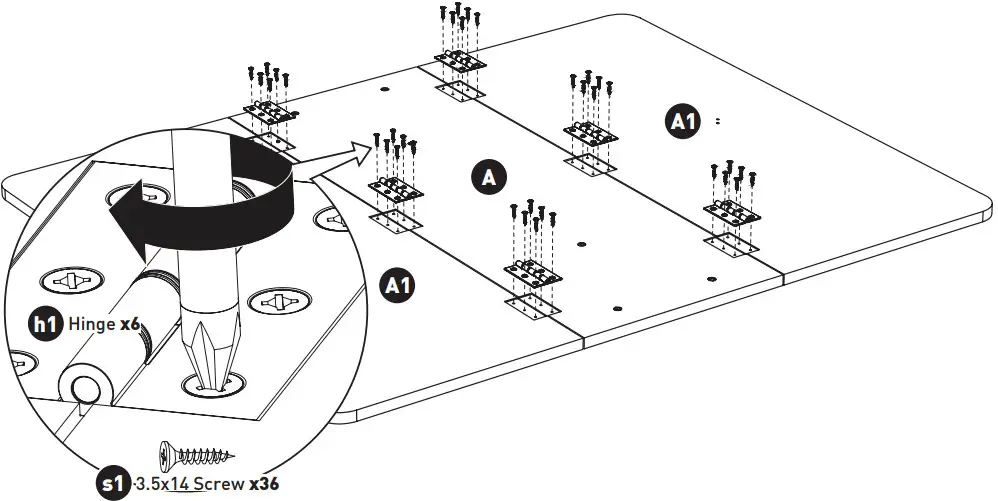 Arrow DIXIE 3401 CUTTING TABLE - e illustration below