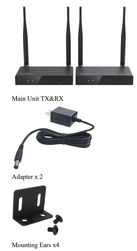 5 GHz 4K Wireless HDMI Extender Transmitter Receiver System - included