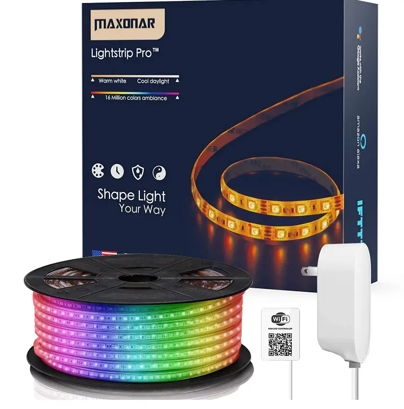 Maxonar LED Strip Lights Works with Alexa