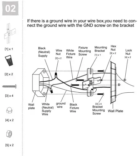 FUDESY SKUFDS341B2 Outdoor Wall Lantern package instaleasion3c