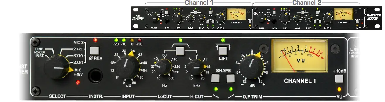DRAWMER 1972 DUAL MIC-LINE-INST Preamplifier 4