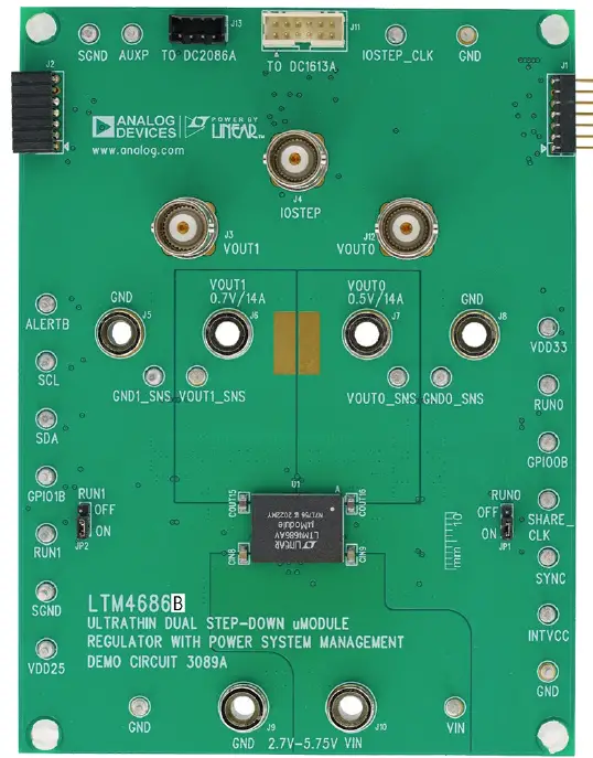 Analog Devices DC3089A Dual 14A or Single 28A µModule Regulator 01
