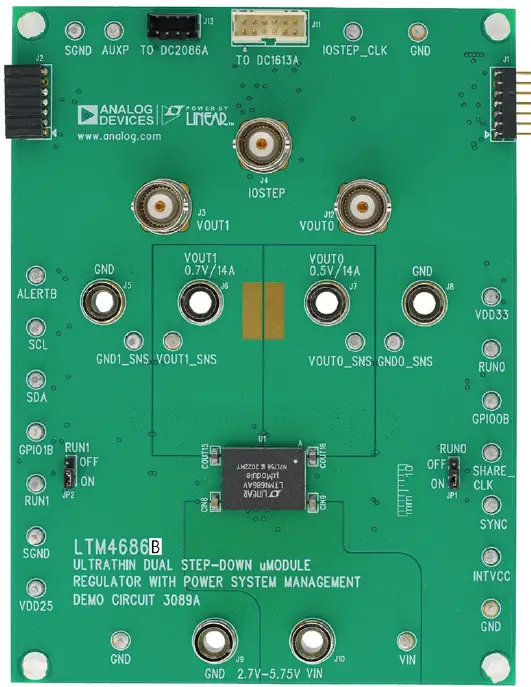Analog Devices DC3089A Dual 14A or Single 28A µModule Regulator PRODUCT