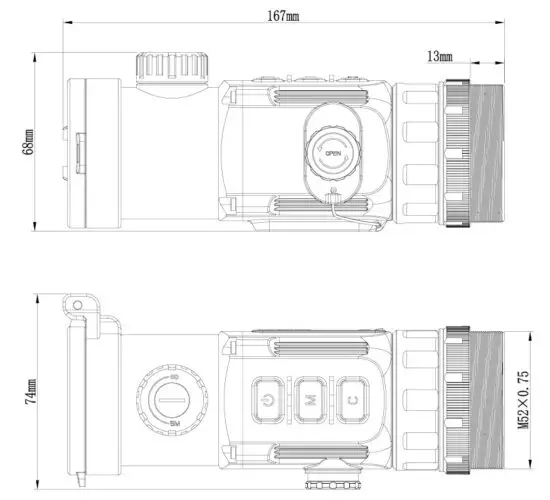 InfiRay Clip CH50 Series Thermal Imaging Attachment - figure 12