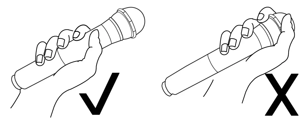 SHURE BLX Wireless System -Correct Microphone Placement