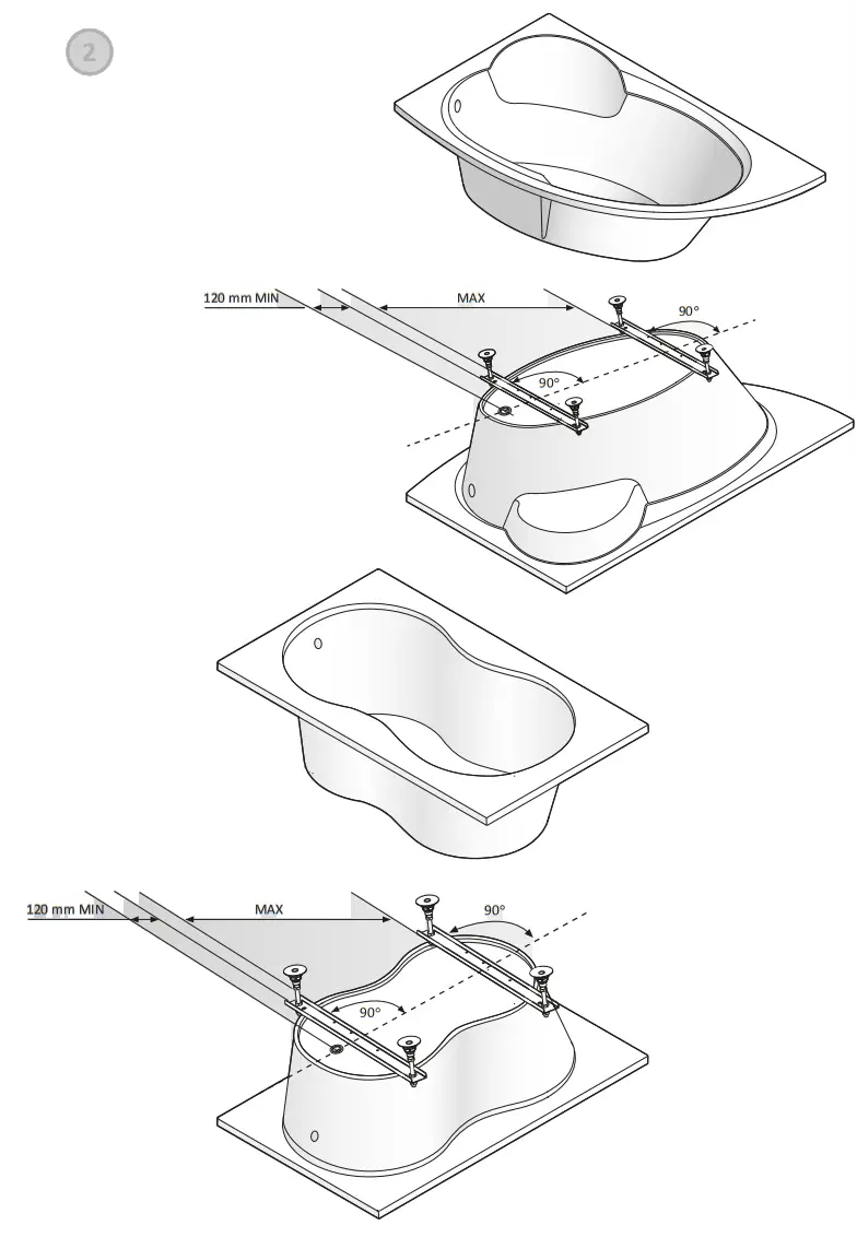 cersanit 63348 Santana 140x70 Bathtub fig 3