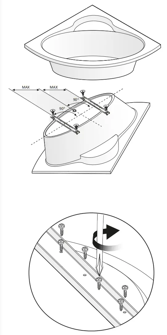 cersanit 63348 Santana 140x70 Bathtub fig 4