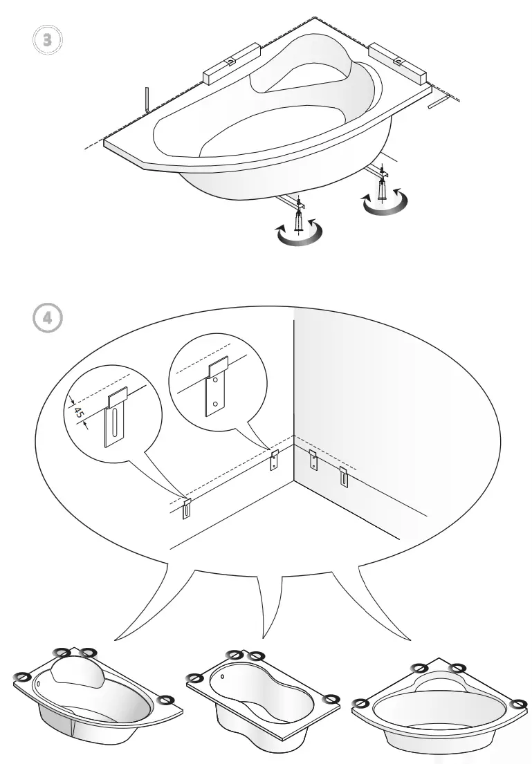 cersanit 63348 Santana 140x70 Bathtub fig 5