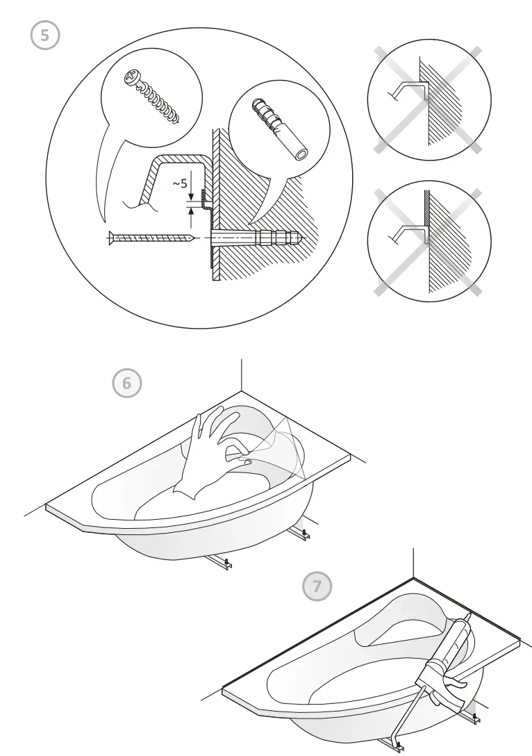 cersanit 63348 Santana 140x70 Bathtub fig 6