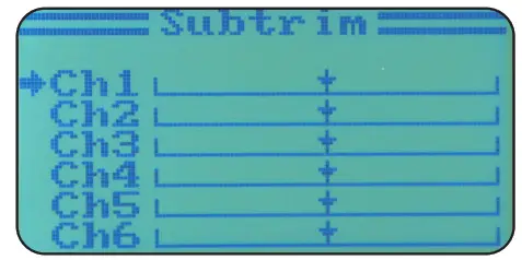 JAMARA FCX6 Pro Transmitter - Sub trim