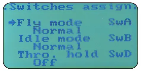 JAMARA FCX6 Pro Transmitter - Switches assign