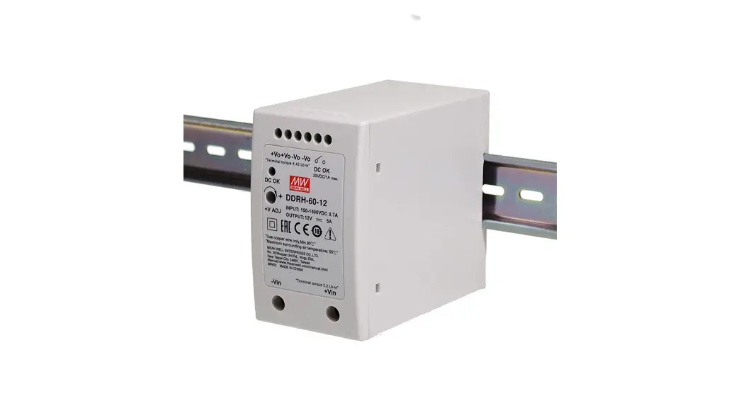 Mw Ddrh-60 Series 60w Ultra Wide Input Din Rail Type Dc-dc Converter Owner's Manual