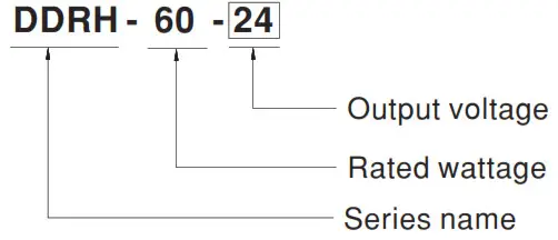 MW DDRH 60 Series 60W Ultra Wide Input DIN Rail Type DC DC Converter - fig1