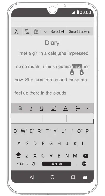 CUBOT R15 Smartphone - Cut Copy and paste