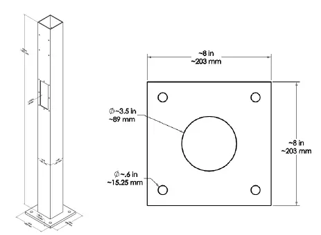 PHILIPS and TEMRO EVOCHARGE Concealed 4 Inch Pedestal-2
