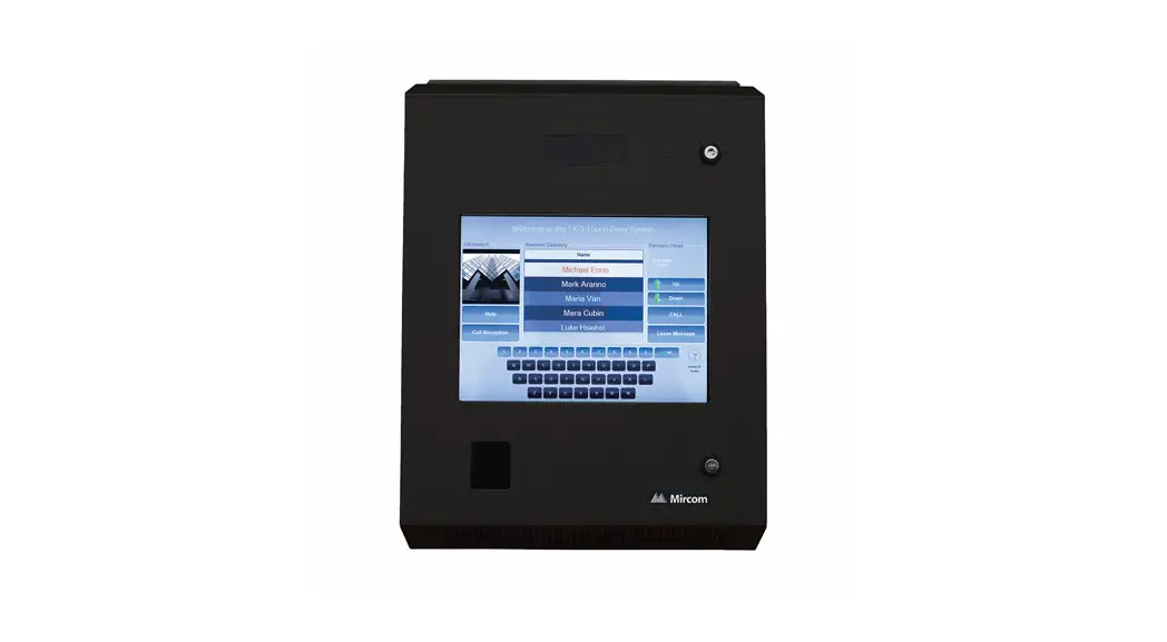 Mircom Tx3-touch-s15b-wr And Tx3-touch-s15s-wr Surface Mount Touch Screen User Guide Mircom Tx3-touch-s15b-wr And Tx3-touch-s15s-wr Surface Mount Touch Screen User Guide