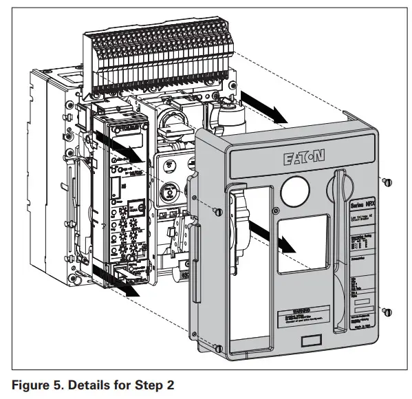 EATON IL0131079EN Installation and Removal Instructions for Series NRX NF Fixed Breaker three way Cable Interlock Kit - Figure 6
