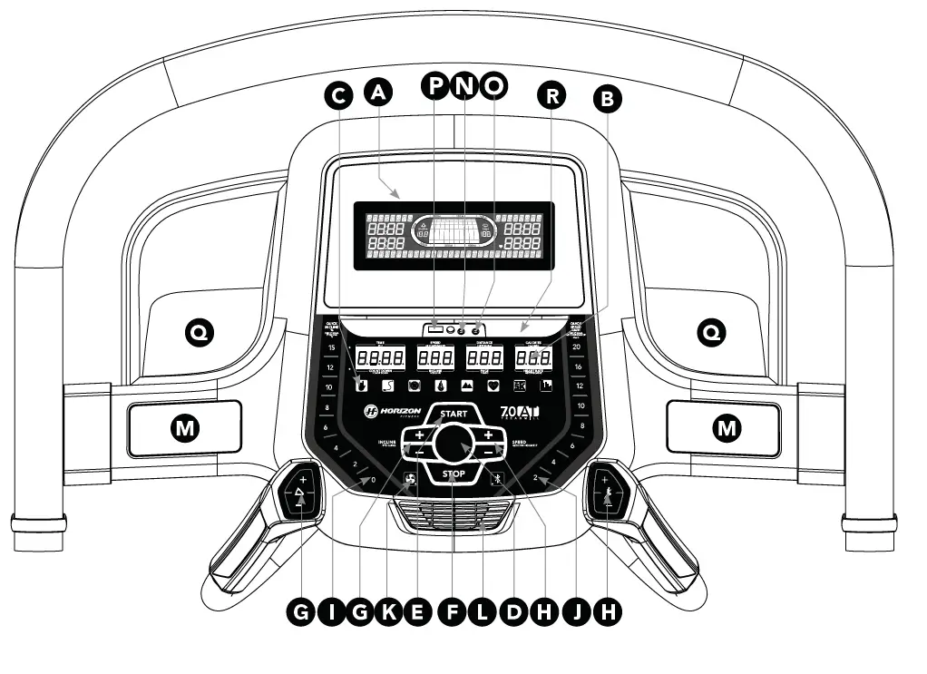 HORIZON 7.0 AT Treadmill 14
