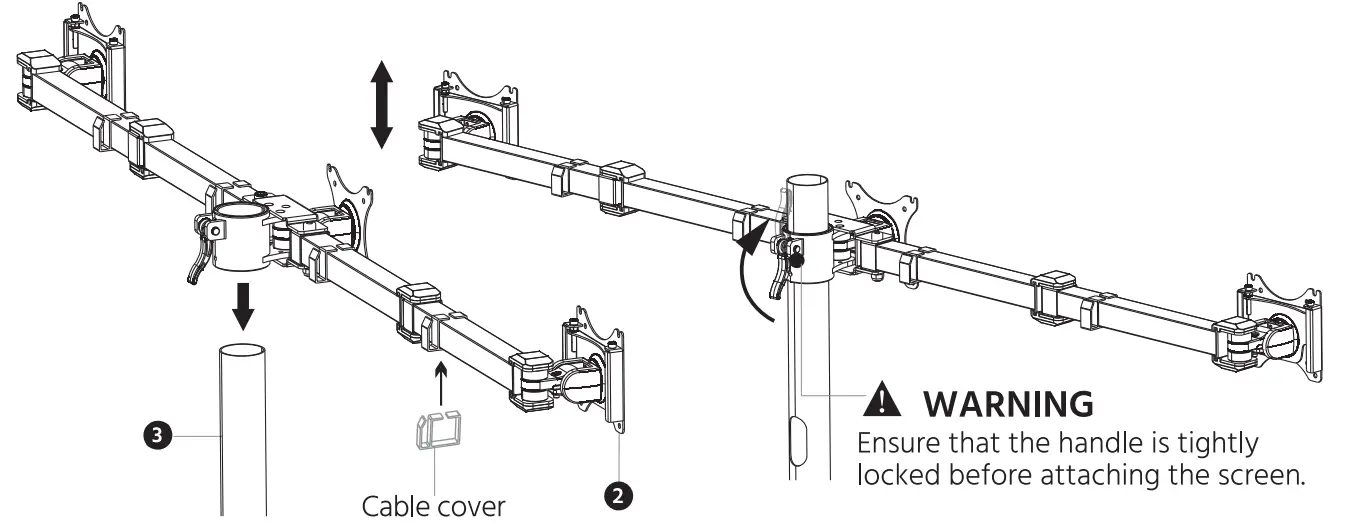MONOPRICE 16247 Essential Triple Monitor Articulating Arm Desk Mount - Figure 3