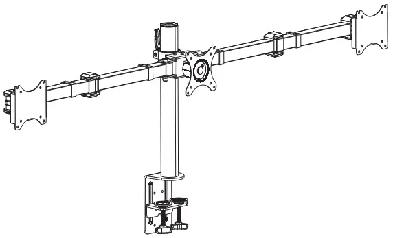 MONOPRICE 16247 Essential Triple Monitor Articulating Arm Desk Mount