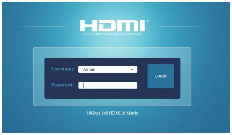 VigilLink VLMX 0808E 8x8 HDMI 2 0 Matrix 18Gbps Switch -Admin