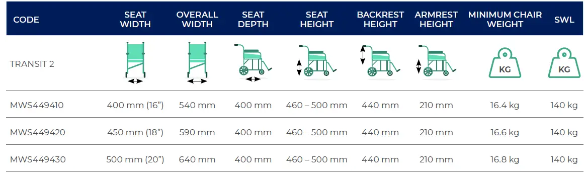 aspire MWS449300 Assist 2 Wheelchair 24