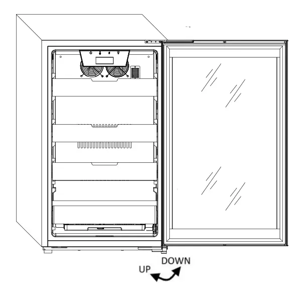 Whynter 4.2cu.ft. Cigar Cabinet Cooler and Humidor with Humidity Temperature Control - LEVELING THE APPLIANCE