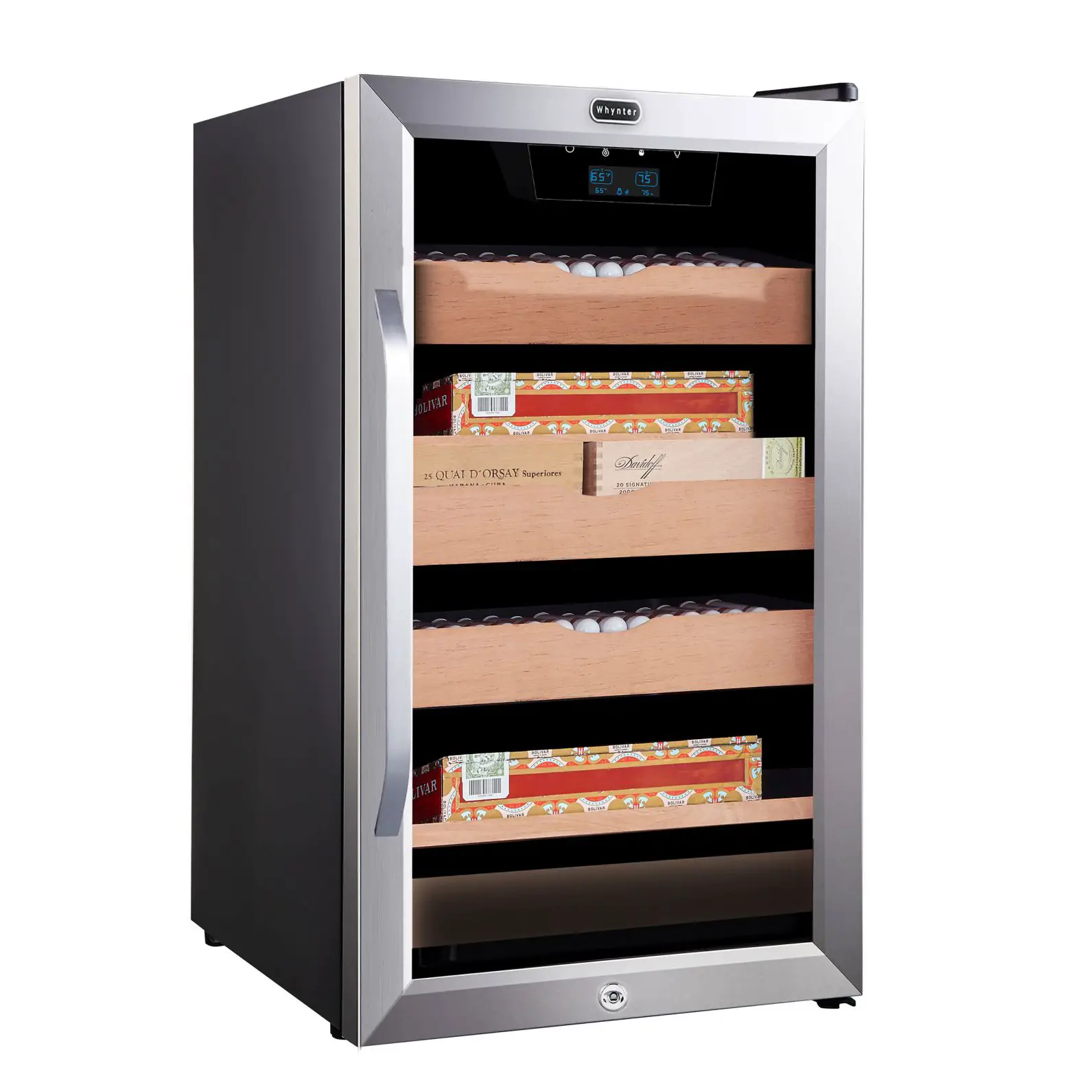 Whynter 4.2cu.ft. Cigar Cabinet Cooler And Humidor With Humidity Temperature Control And Spanish Cedar Shelves Chc-421hc User Manual