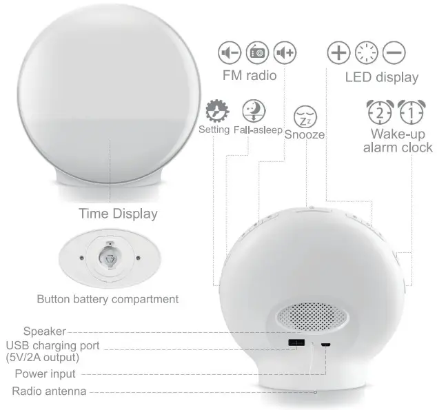 JALL B081CHLF46 Sunrise Alarm Clock -1