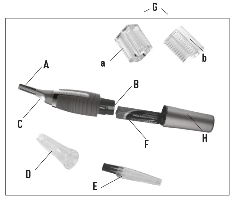 MICROTOUCH B08NWTM5HQ Titanium MAX Lighted Personal Trimmer 1