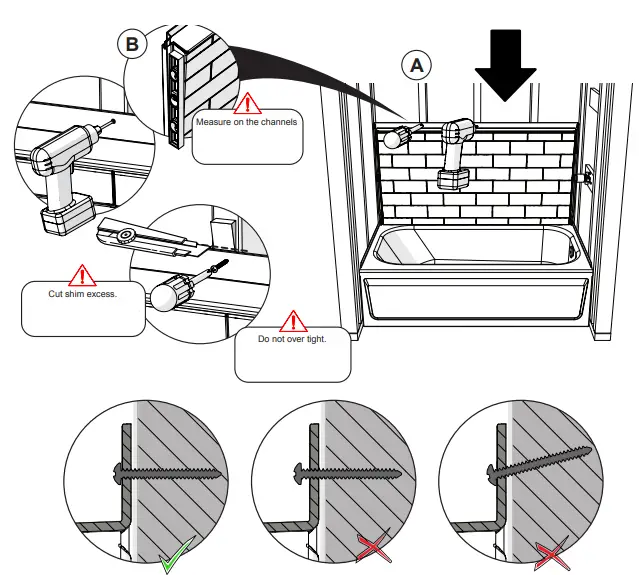 MANSFIELD LOW-6100-00 NexTile 30-in L x 60-in W x 60-in H 4-Piece White Fiberglass 11