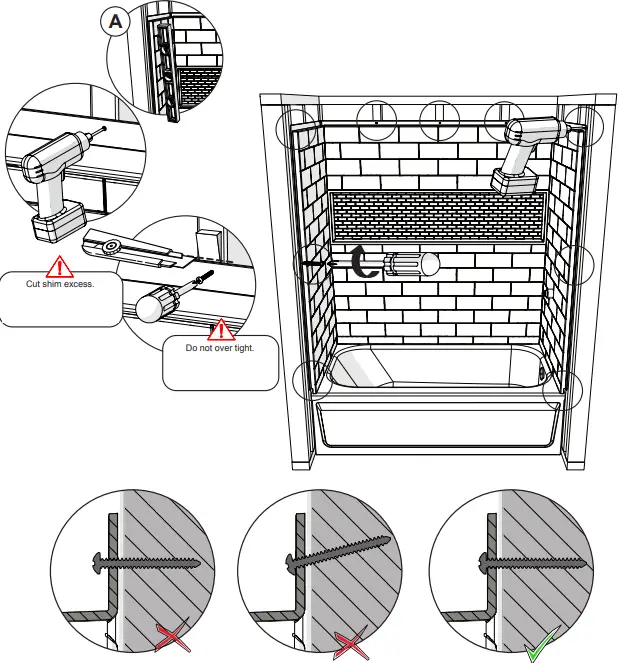 MANSFIELD LOW-6100-00 NexTile 30-in L x 60-in W x 60-in H 4-Piece White Fiberglass 16
