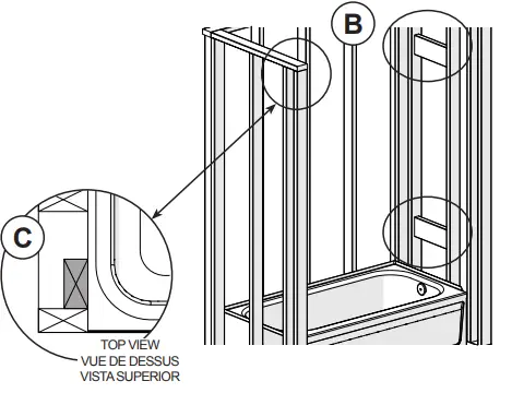 MANSFIELD LOW-6100-00 NexTile 30-in L x 60-in W x 60-in H 4-Piece White Fiberglass 4