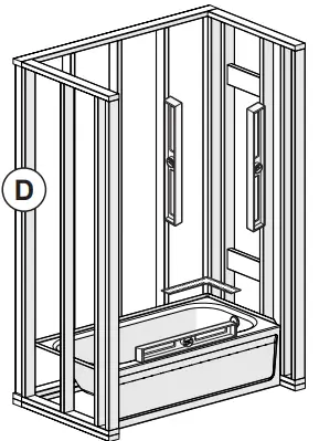 MANSFIELD LOW-6100-00 NexTile 30-in L x 60-in W x 60-in H 4-Piece White Fiberglass 5
