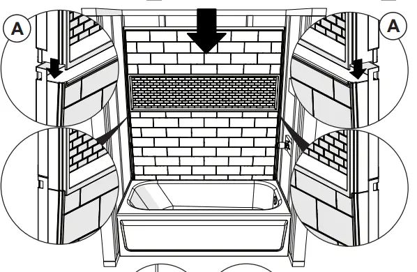 MANSFIELD LOW-6100-00 NexTile 30-in L x 60-in W x 60-in H 4-Piece White Fiberglass 8