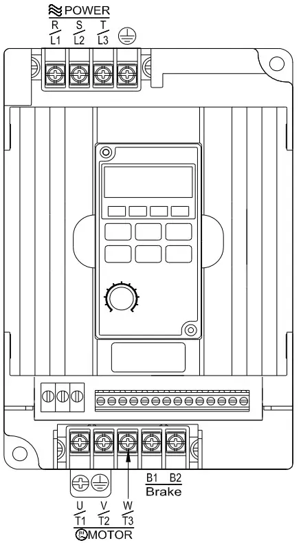 DELTA VFD M Series Inverter 3 Phases - Circuit Terminals