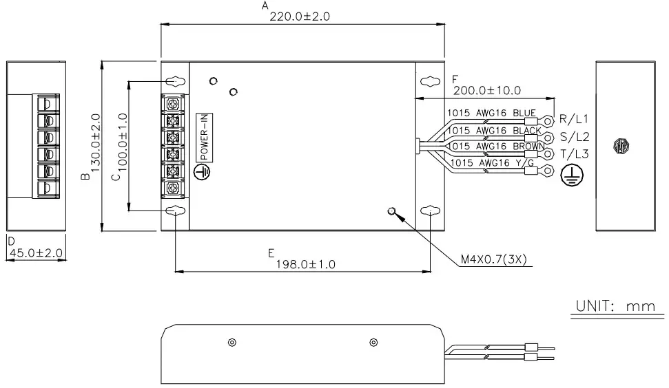 DELTA VFD-M Series Inverter 3 Phases - EMI Filter3