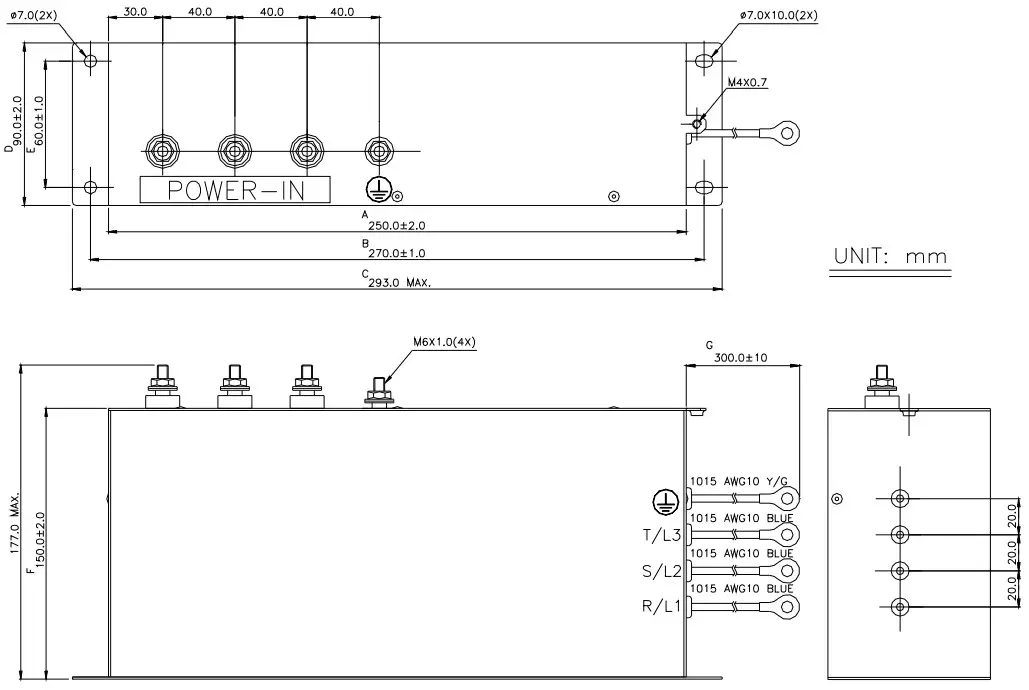 DELTA VFD-M Series Inverter 3 Phases - EMI Filter4
