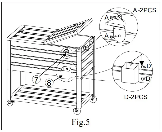 RED SHED HOME GIFTS 1999074 80 QT Wood Finish Cooler - Fig 5
