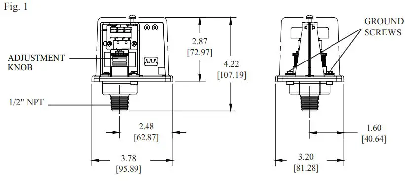 POTTER PS10 Series Pressure Type Waterflow Switch Owner's Manual - Fig. 1